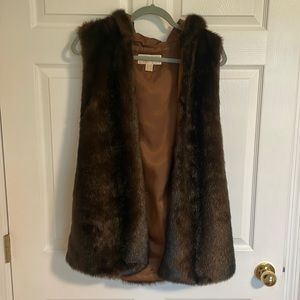 Hooded Michael Kors Fur Vest